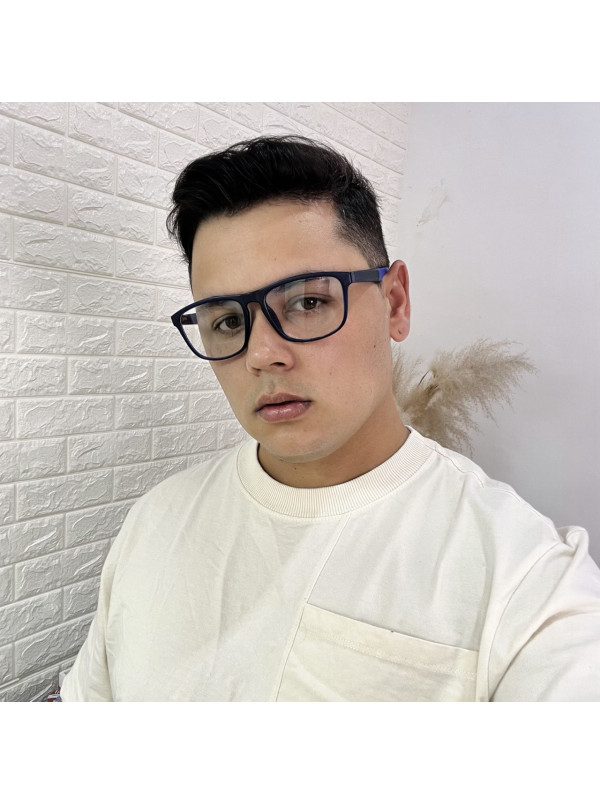 Armação de Óculos 76004 Quadrado Azul